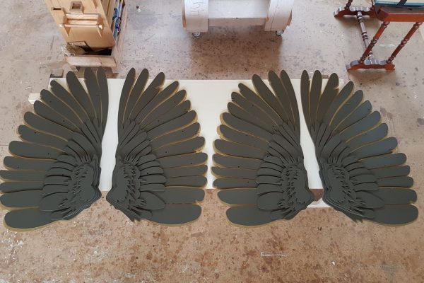 Idee aus dem Laserschneider, Engelsflügel mit Laser ausgeschnitten